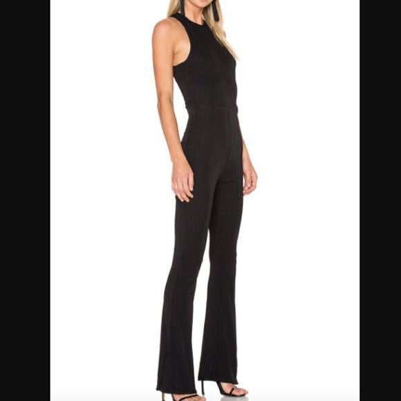 Misha Collection Elosia Crisscross Back Jumpsuit in Black sz 4 - Picture 2 of 6